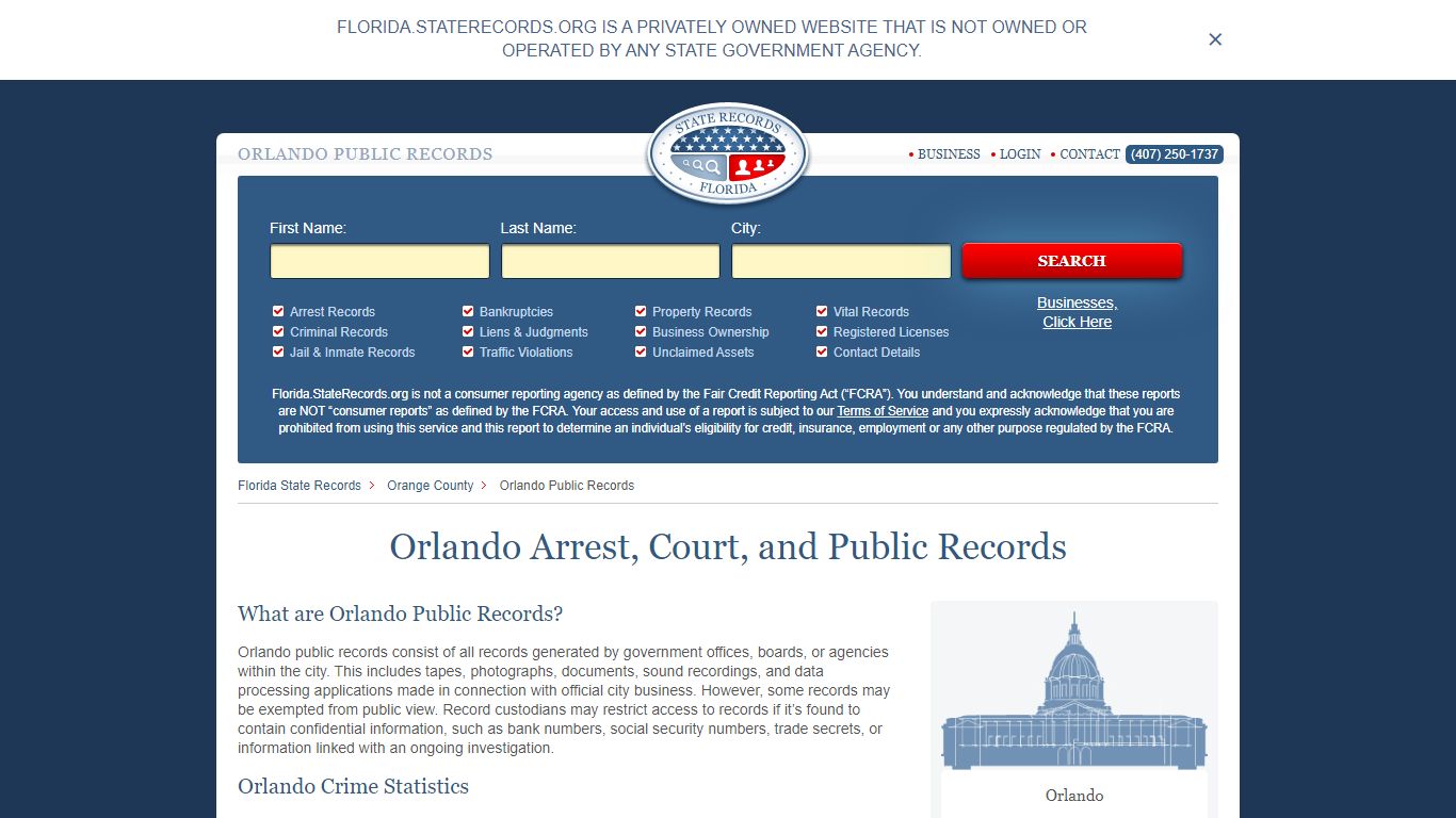 Orlando Arrest and Public Records | Florida.StateRecords.org